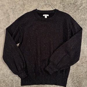 Nine West, Pullover sweater, black with metallic thread